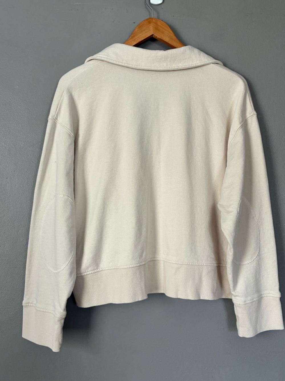 ZARA Oversized Cropped Polo Sweatshirt Top | Collared Pullover Preppy Coastal M - Picture 4 of 10